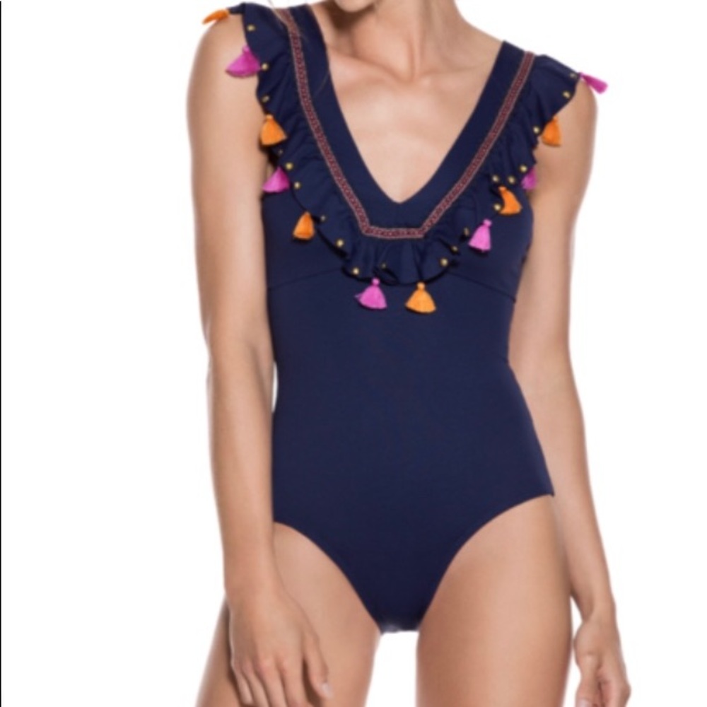 NWOT OndadeMar Ruffled one-piece Swimsuit